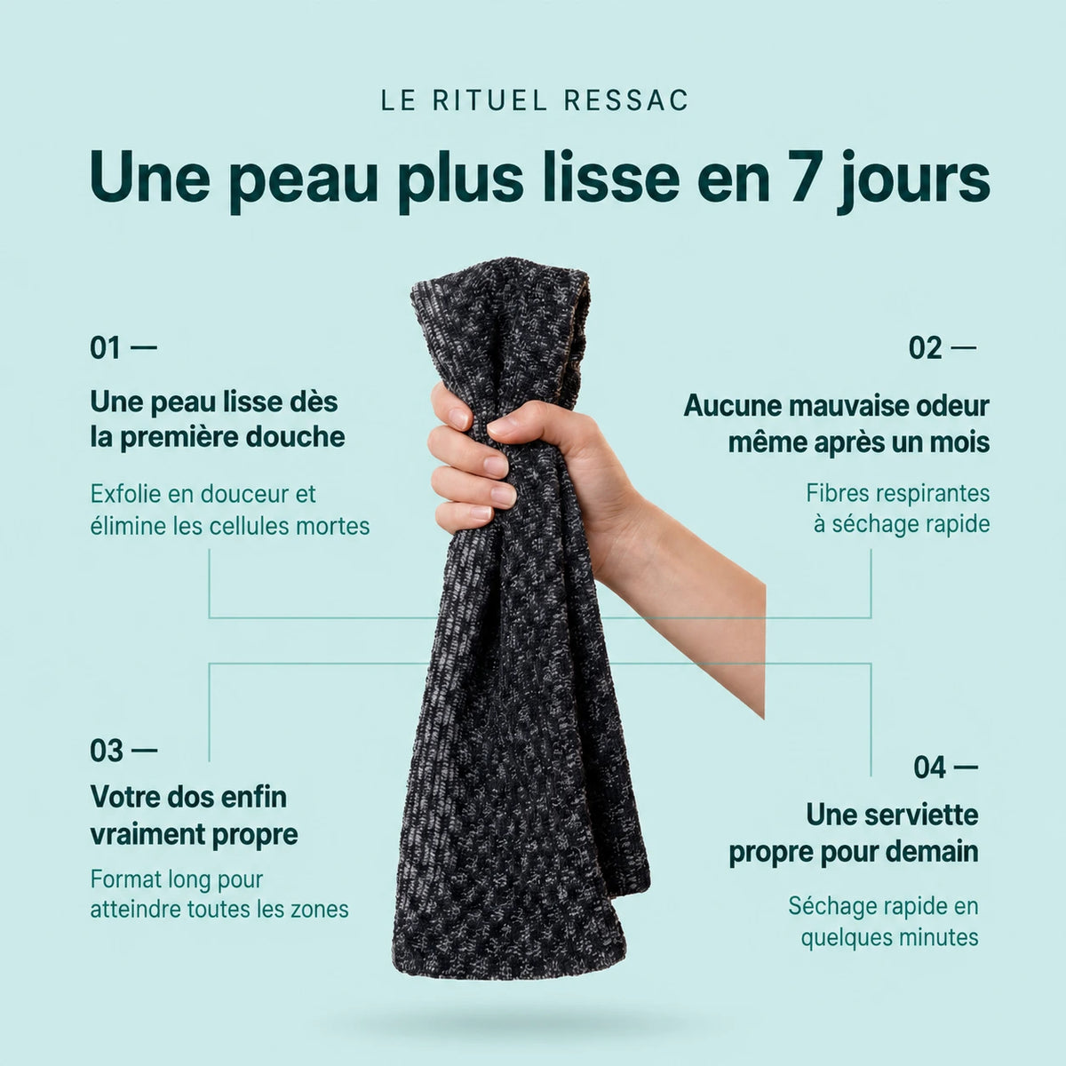 Serviette de douche exfoliante Ressac™